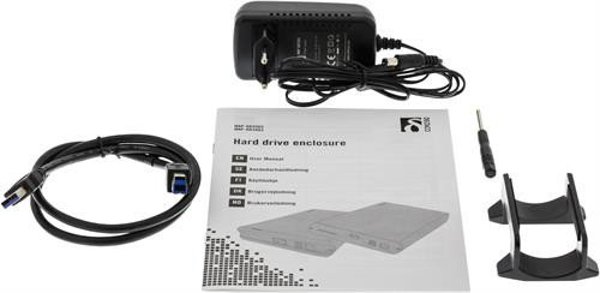 Θήκη Deltaco HDD DELTACO SATA 3.5" USB 3.0, μαύρη / MAP-GD33U3