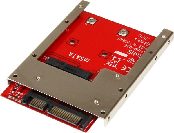 StarTech Προσαρμογέας mSATA SSD σε 2.5" SATA (SAT32MSAT257) - Μετατροπέας mSATA σε SATA 6Gb/s για Δίσκους SSD