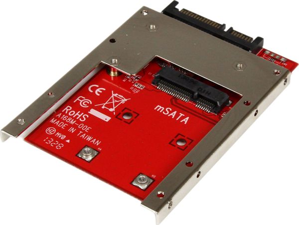 StarTech Προσαρμογέας mSATA SSD σε 2.5" SATA (SAT32MSAT257) - Μετατροπέας mSATA σε SATA 6Gb/s για Δίσκους SSD