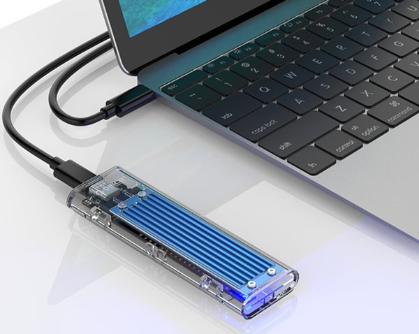 Θήκη Orico για δίσκο SDD M.2 Orico, NVME, USB-C 3.1 Gen.2, 10Gbps (μπλε)