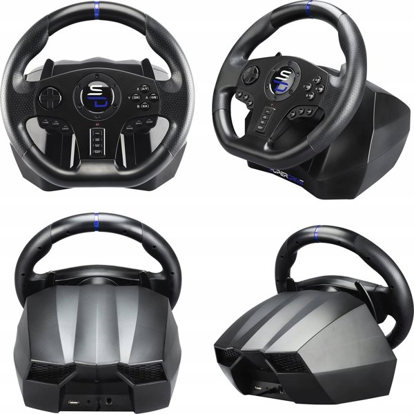 Subsonic Superdrive SV750 Drive Pro Sport Τιμόνι με Πεντάλ & Λεβιέ Ταχυτήτων, Δόνηση, 270° Rotation για PS4, Xbox Series X/S, Xbox One, Switch & PC