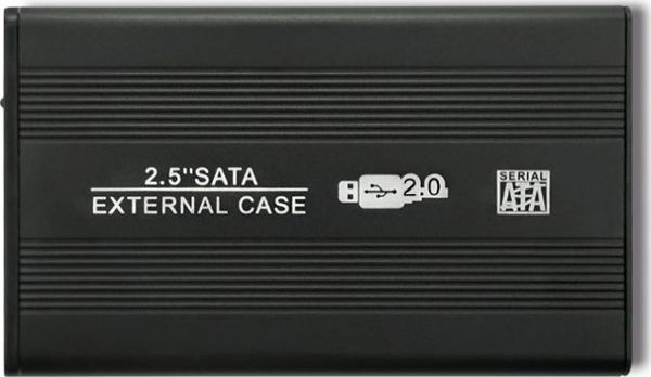 Θήκη QOLTEC QOLTEC Θήκη αλουμινίου για δίσκους HDD/SSD 2.5 SATA3 | USB 2.0| Μαύρο