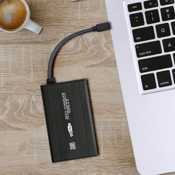 Θήκη QOLTEC QOLTEC Θήκη αλουμινίου για δίσκους HDD/SSD 2.5 SATA3 | USB 2.0| Μαύρο