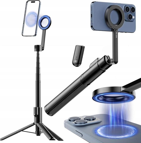 Kijek SELFIE Stick Statyw 1.36m na Magnes MagSafe Telefon Smartfon + PILOT / MG-003 PRO
