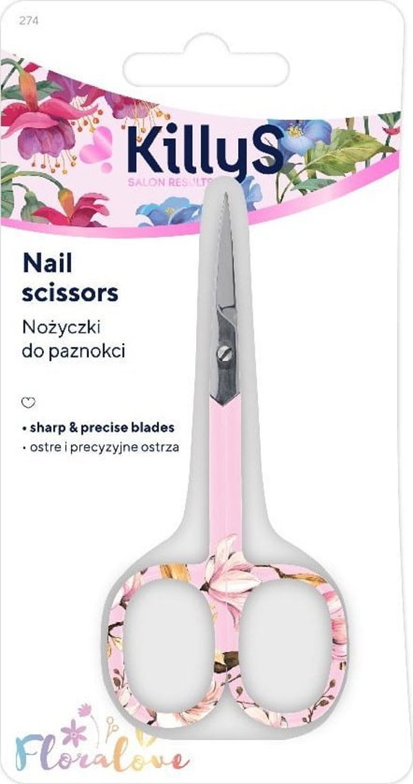 Killys Floralove Ψαλίδι Νυχιών, Ακριβείας με Λαβές για Άνετο Μανικιούρ, Floral Σχέδιο