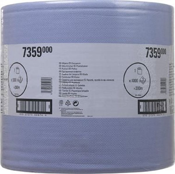 Kimberly-Clark Wypall L30 Ultra Πανί Βιομηχανικού Καθαρισμού 3-Στρώσεων, Μπλε, Μεγάλο Ρολό