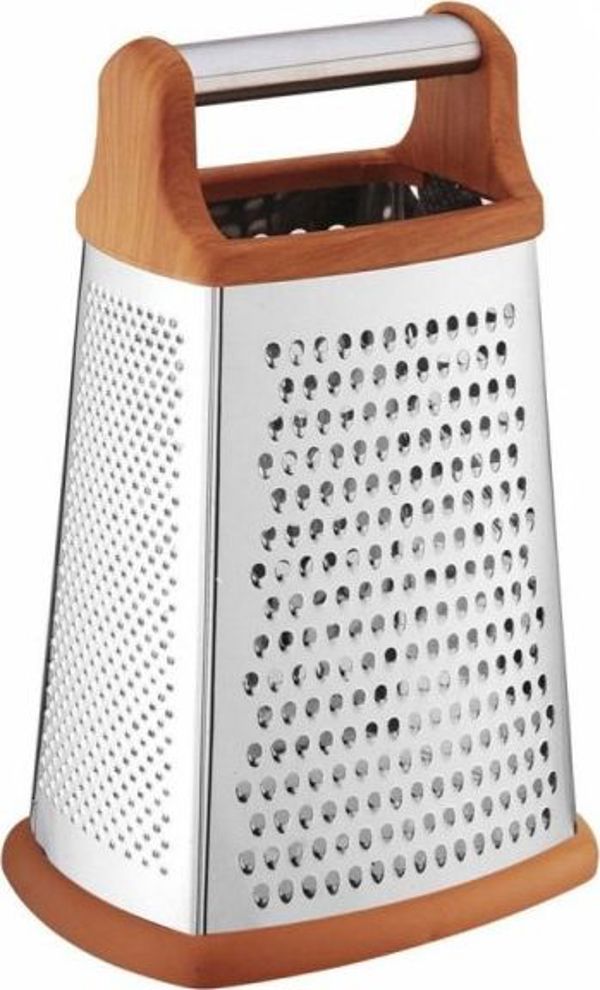 KingHoff KH-4088 Τρίφτης 4 Πλευρών για Λαχανικά και Τυρί από Ανοξείδωτο Ατσάλι 23cm