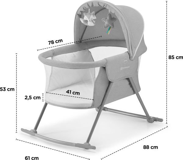 KinderKraft Κούνια/Λίκνο LOVI μπεζ