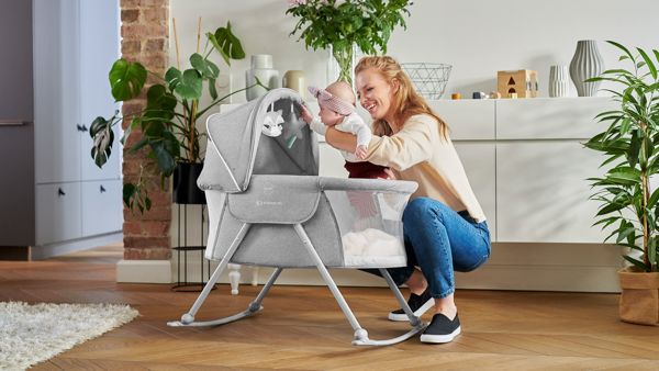KinderKraft Κούνια/Λίκνο LOVI μπεζ