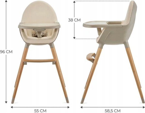 KinderKraft KINDERKRAFT high chair FINI 2 BEIGE, KHFINI02BEG0000