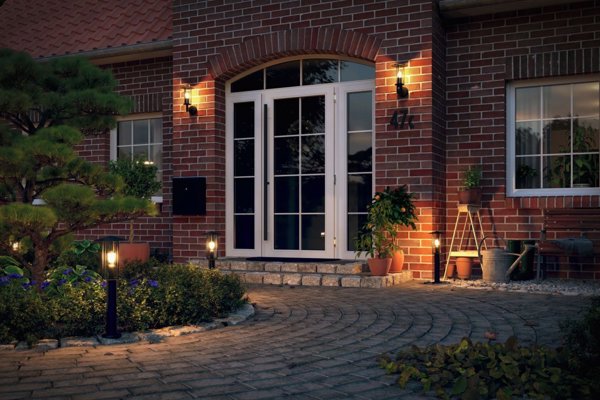 Απλίκα Paulmann Εξωτερική απλίκα CLASSIC IP44 max.15W E27 230V σκούρο γκρι