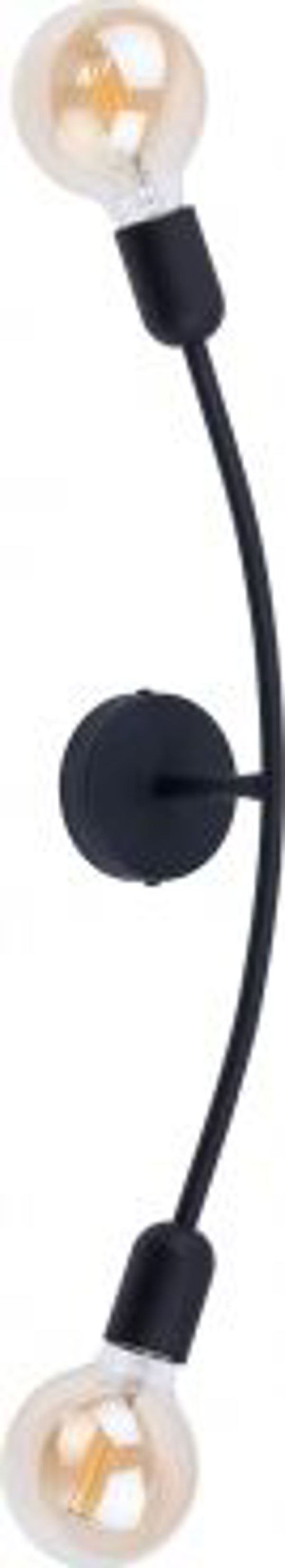 TK Lighting HELIX 2721 Επιτοίχιο Φωτιστικό, 2x E27, Μέταλλο, Μαύρο, Μινιμαλιστικό