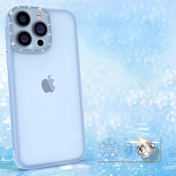 Θήκη Kingxbar Sparkle Series για iPhone 13 Pro Max με κρύσταλλα, μπλε πίσω κάλυμμα