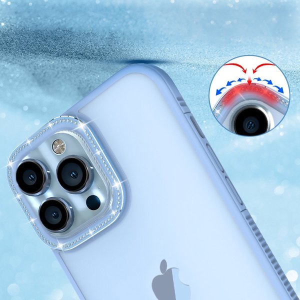 Θήκη Kingxbar Sparkle Series για iPhone 13 Pro Max με κρύσταλλα, μπλε πίσω κάλυμμα