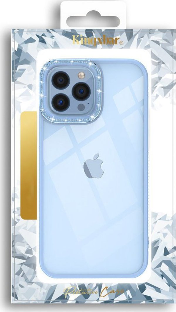 Θήκη Kingxbar Sparkle Series για iPhone 13 Pro Max με κρύσταλλα, μπλε πίσω κάλυμμα