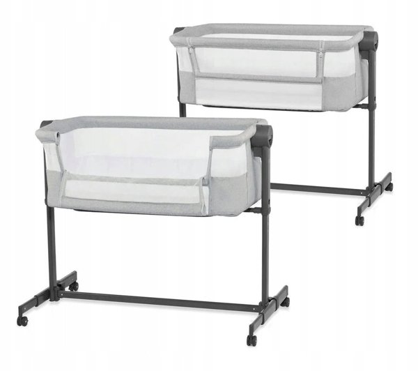 KINDERKRAFT co-sleeper Neste Up 2 LIGHT GREY, KLNEUP02LGR0000