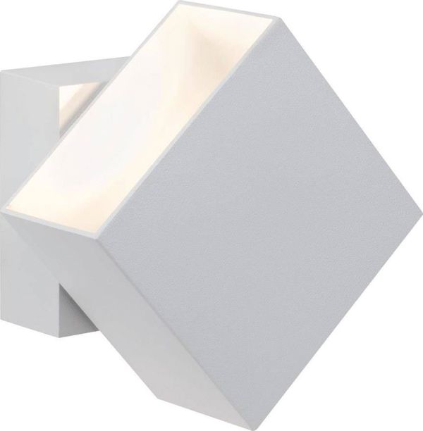 Φωτιστικό τοίχου Paulmann Cybo LED 2x3W 230V IP65 τετράγωνο 100x100mm Λευκό Αλουμίνιο (PL18003) - Paulmann