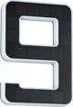 Απλίκα Paulmann Outdoor Solar αριθμός σπιτιού 9 3000K IP44 Αντικαταστάσιμη μπαταρία