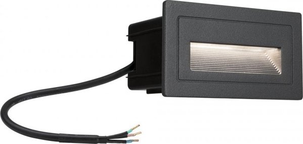 Paulmann Φωτιστικό Τοίχου Εξωτερικού Χώρου OWS Long LED 4W 3000K IP44 Αλουμίνιο Μαύρο 103x62mm