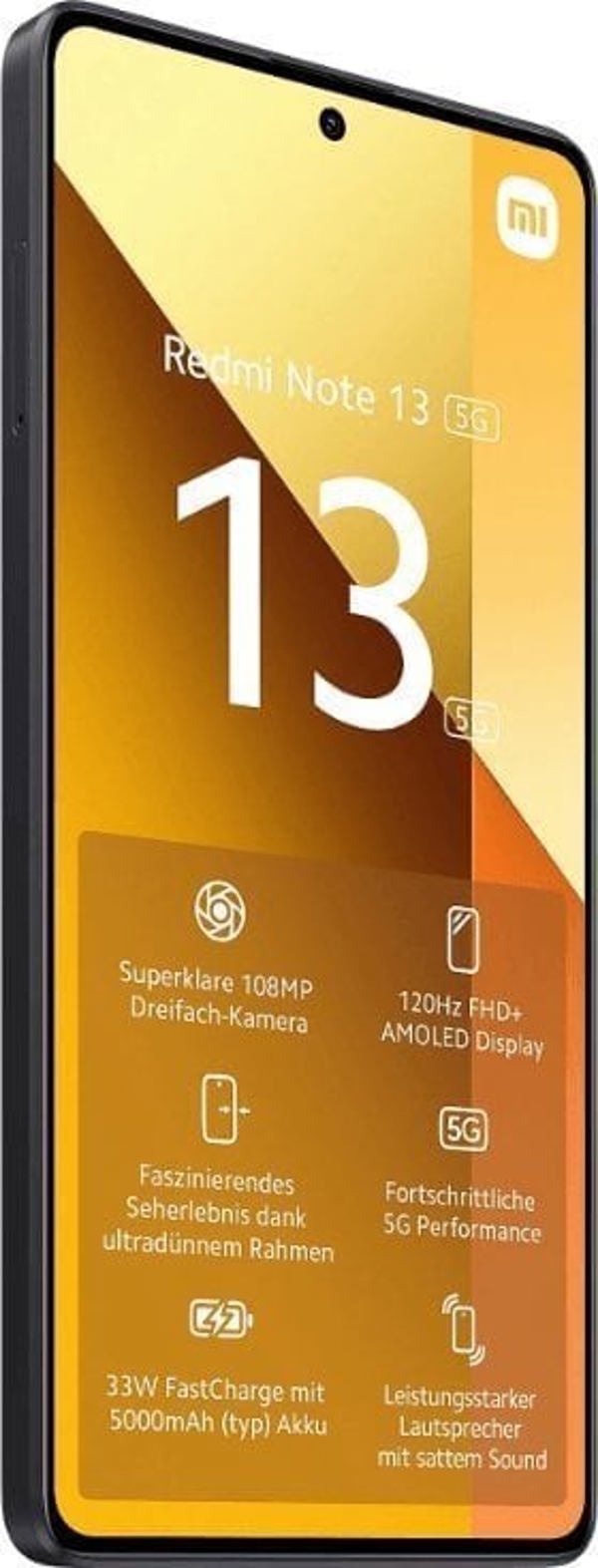 Έξυπνο τηλέφωνο Xiaomi Redmi Note 13 5G 6/128GB Μαύρο (51351)
