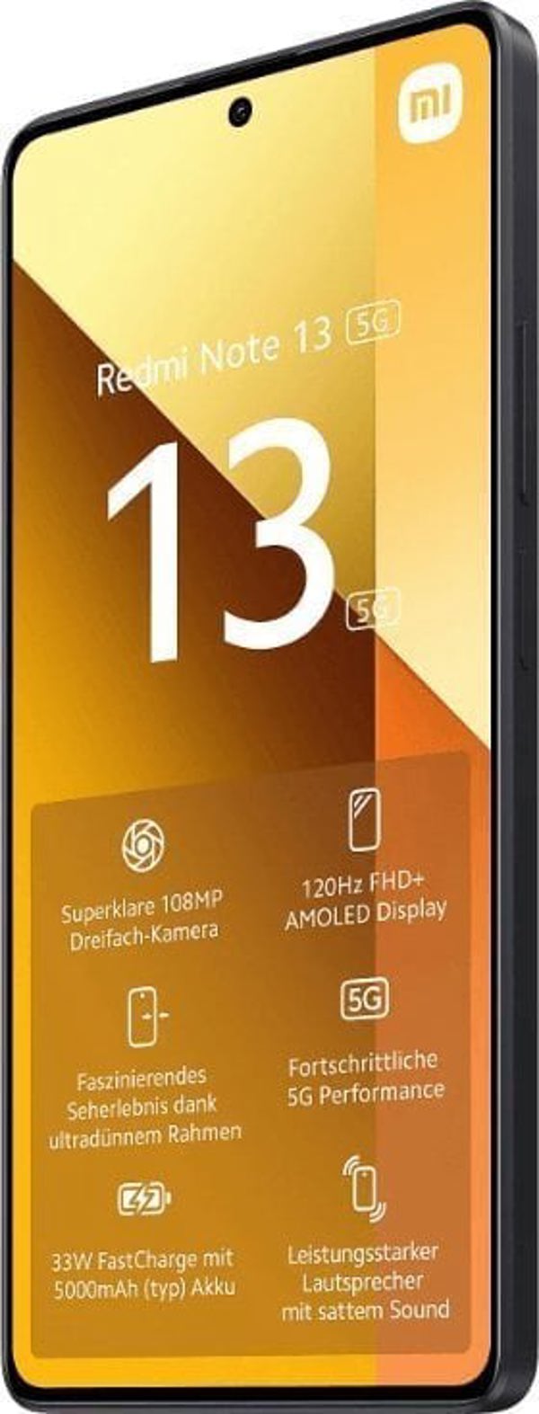 Έξυπνο τηλέφωνο Xiaomi Redmi Note 13 5G 6/128GB Μαύρο (51351)