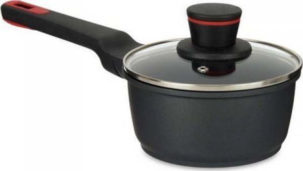 Kinvara Molten Κατσαρόλα με Καπάκι, Αλουμίνιο, Μαύρο, 16 cm