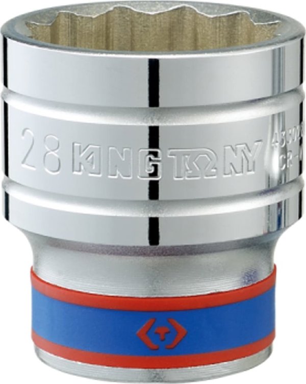 King Tony Κοντός Καρυδάκι 1/2" 36mm x 46mm 12-γωνο Cr-v King Tony