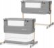KinderKraft Kinderkraft Baby cot NESTE GROW light grey full wood KCNEGR00LGR000W