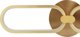 Φωτιστικό τοίχου Beliani LED μεταλλικό χρυσό φωτιστικό τοίχου KRANG 11356679 4251682281492