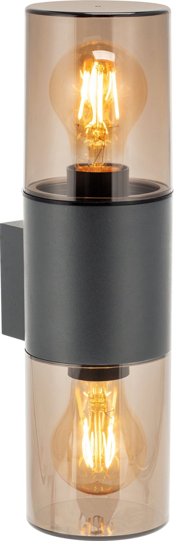 Φωτιστικό τοίχου Orno SALVIA για κήπο, 2xE27, μέγ. 2x15W, IP54, γκρι