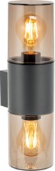 Φωτιστικό τοίχου Orno SALVIA για κήπο, 2xE27, μέγ. 2x15W, IP54, γκρι