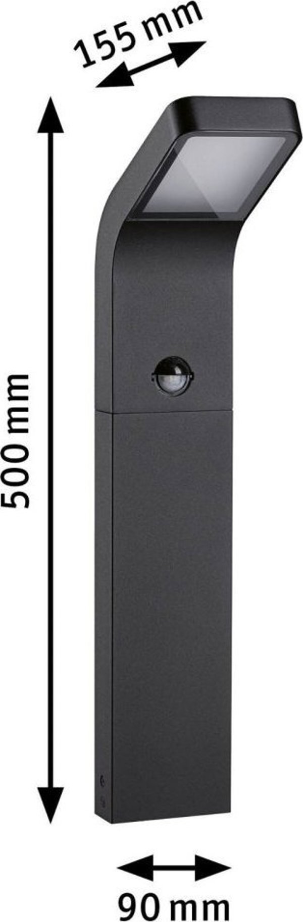 Φωτιστικό τοίχου Paulmann KULMA LED φωτιστικό κήπου 7,5W 520lm 500mm 3000K αισθητήρας κίνησης ανθεκτικό στο θαλασσινό νερό IP44 230V ανθρακί αλουμίνιο 14085868 4000870947470
