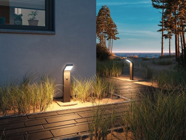 Φωτιστικό τοίχου Paulmann KULMA LED φωτιστικό κήπου 7,5W 520lm 500mm 3000K αισθητήρας κίνησης ανθεκτικό στο θαλασσινό νερό IP44 230V ανθρακί αλουμίνιο 14085868 4000870947470