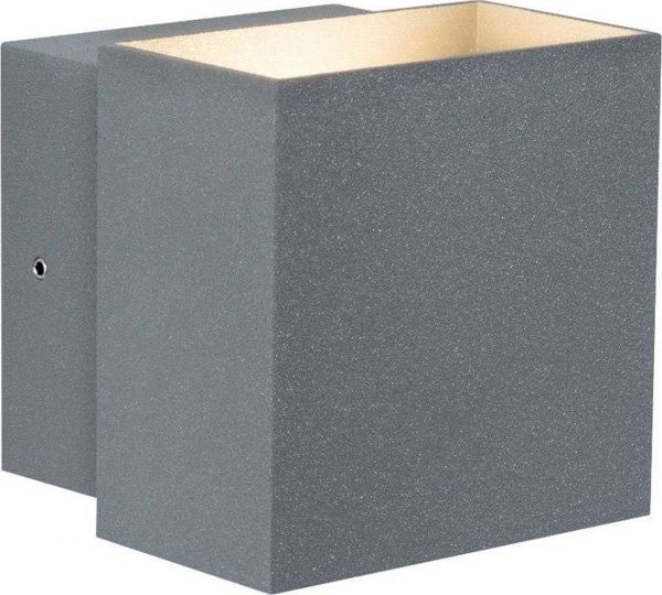 Φωτιστικό Τοίχου Paulmann Κυβικό LED 2x3W 230V IP65 τετράγωνο 100x100mm Γκρι Αλουμίνιο (PL18002) - Paulmann