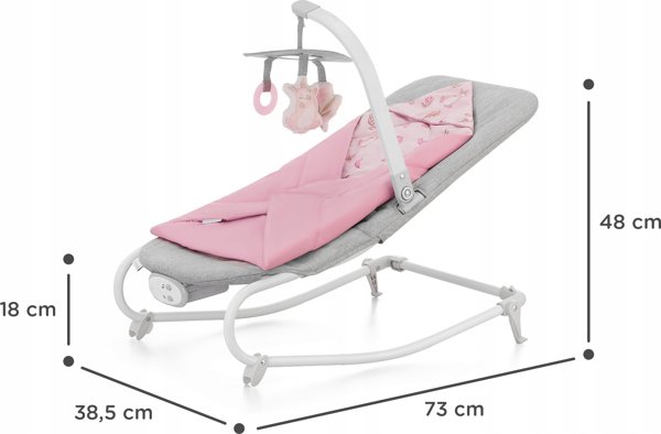 KinderKraft KINDERKRAFT gultukas FELIO 2, τριαντάφυλλο παιώνιας, KBFELI20PNK0000