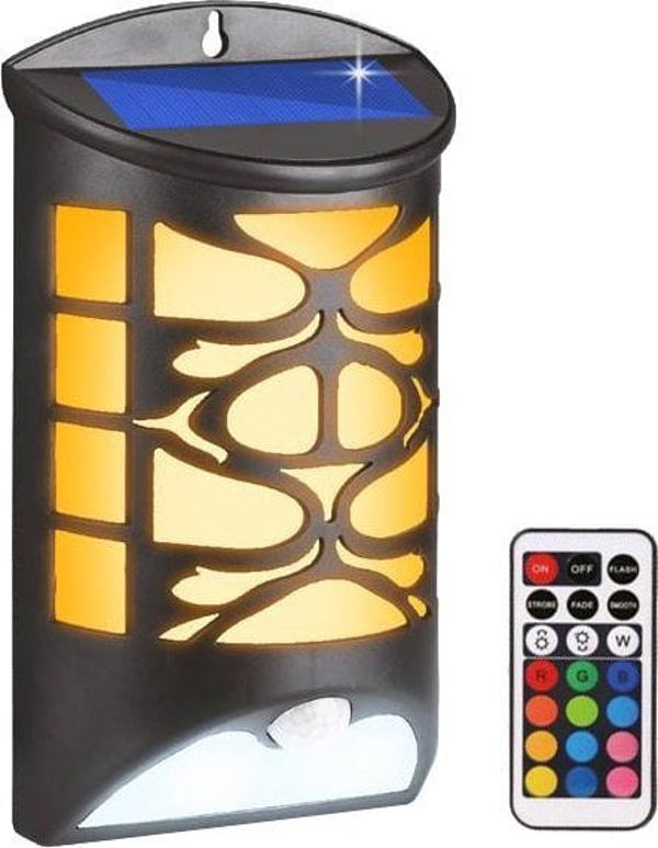 LTC Ηλιακό Φωτιστικό Τοίχου LED 10W με Αισθητήρα Κίνησης & Σκότους και Τηλεχειριστήριο