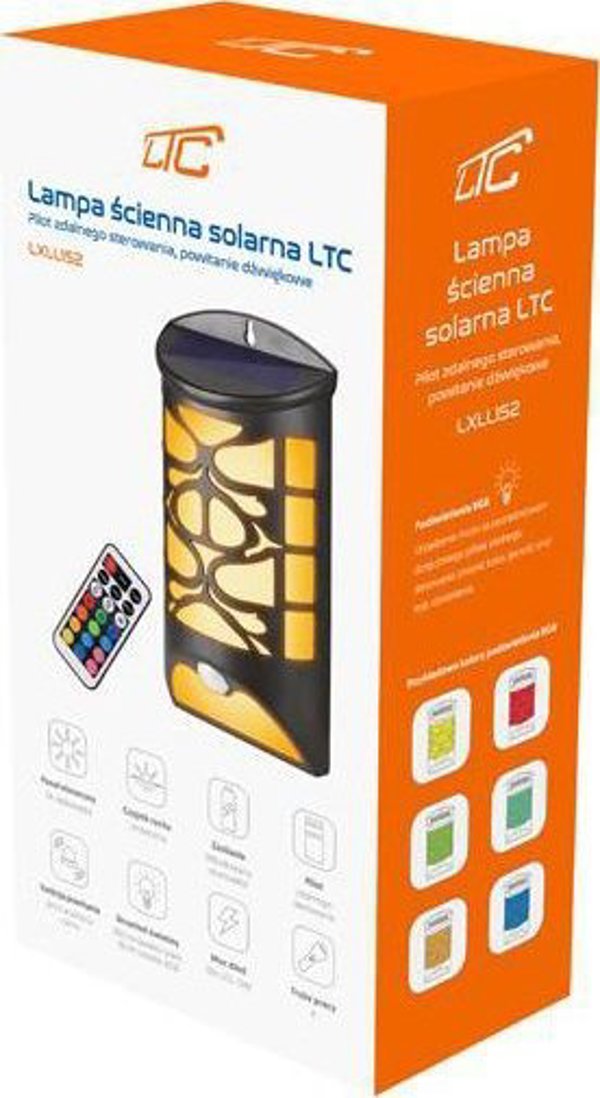 LTC Ηλιακό Φωτιστικό Τοίχου LED 10W με Αισθητήρα Κίνησης & Σκότους και Τηλεχειριστήριο