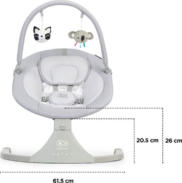 KinderKraft Κούνια Luli γκρι
