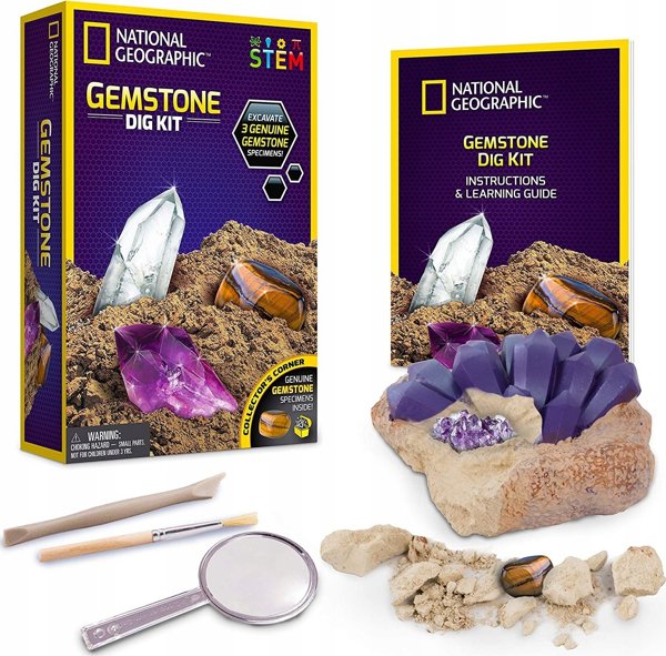 Σετ Εργαλείων Αρχαιολογικών Ανασκαφών National Geographic Gemstone Dig Kit, NGGEM 14133286 851456006463