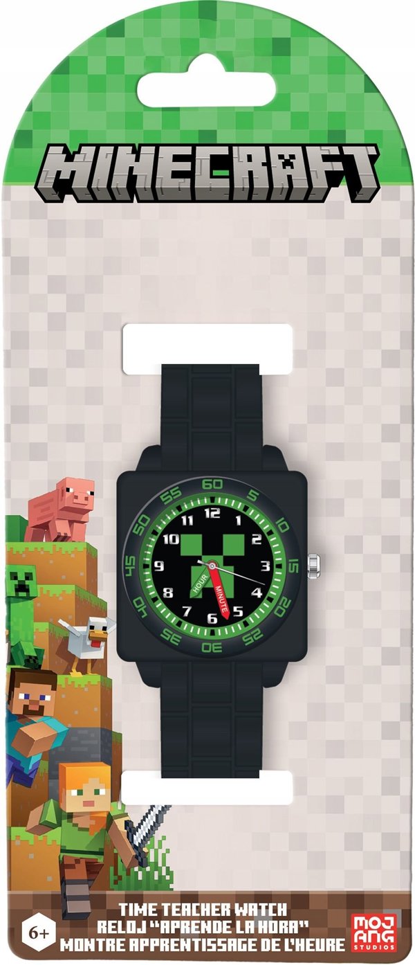 Κλασικό Ρολόι Χειρός με Δείκτες Minecraft Παιδικό Για Παιδί / Min9011 / Minecraft