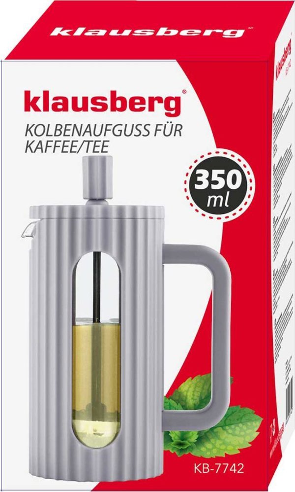 Klausberg PISTON BREWER ΓΙΑ ΚΑΦΕ/ΤΣΑΓΙ ΜΕ 350ml KLAUSBERG KB-7742 GRAY 14198910 5908287277427