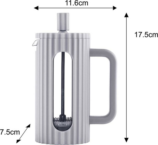 Klausberg PISTON BREWER ΓΙΑ ΚΑΦΕ/ΤΣΑΓΙ ΜΕ 350ml KLAUSBERG KB-7742 GRAY 14198910 5908287277427