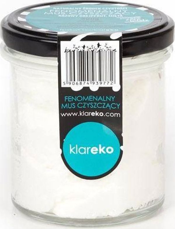 Klareko Φαινομενικός Καθαριστικός Μους, Γκρέιπφρουτ & Μέντα, Οικολογικό Καθαριστικό Επιφανειών, 300g