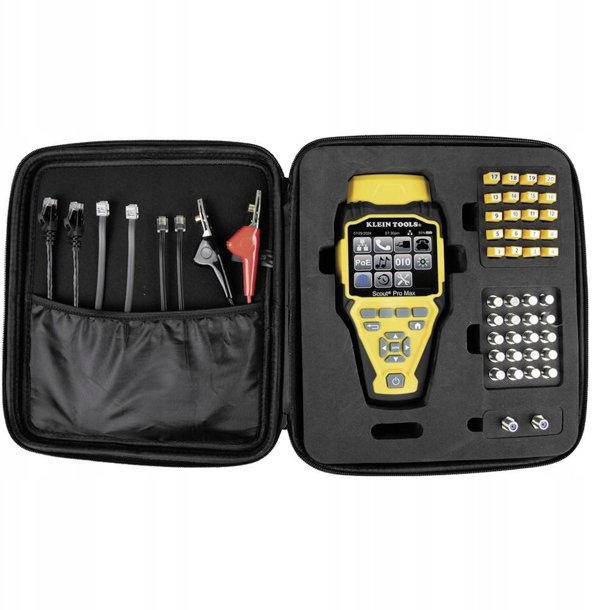 KLEIN TOOLS - VDV Scout® Pro Max Tester s přijímačem Set - 20x RJ45, 20x F-konektor