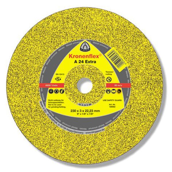 Klingspor Δίσκος Λείανσης Χάλυβα A24 Extra, 125x6x22mm, Κυρτός για Γωνιακό Τροχό - 45458A