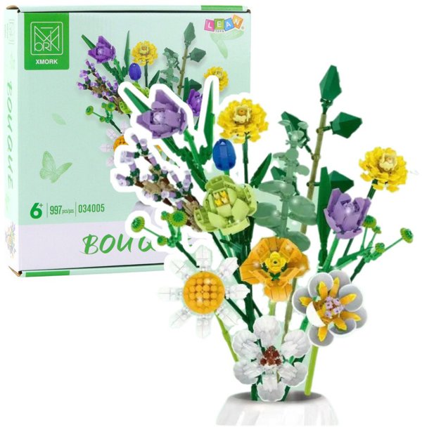 LeanToys Διακοσμητικό Μπουκέτο Λουλούδια Πολύχρωμα 997 Τεμάχια