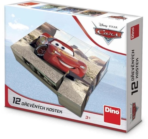 Klocki drewniane Auta Cars 12el