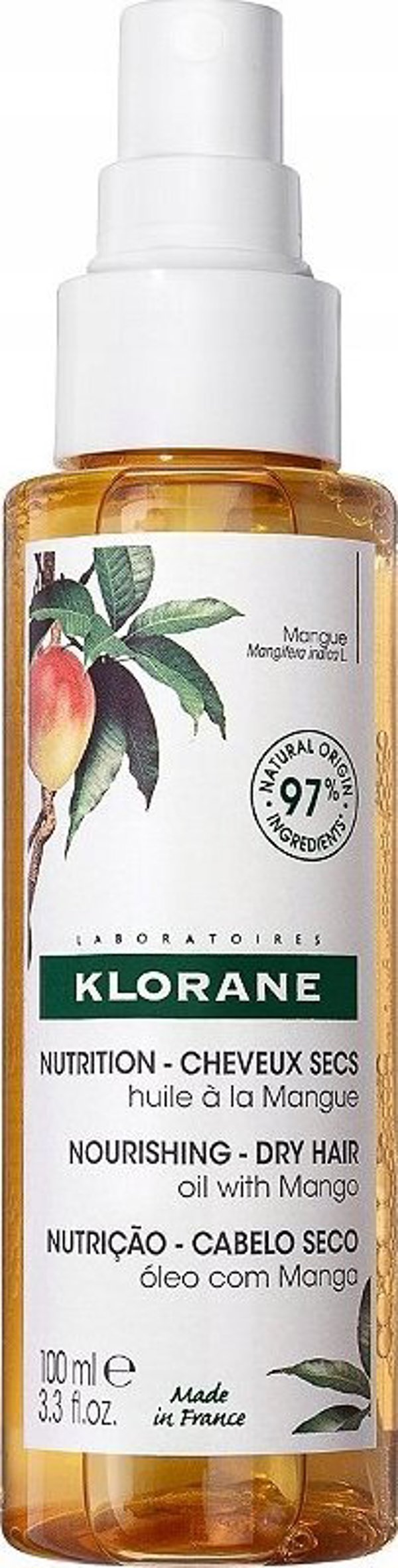 Θρεπτικό λάδι για ξηρά μαλλιά με μάνγκο KLORANE 100ml
