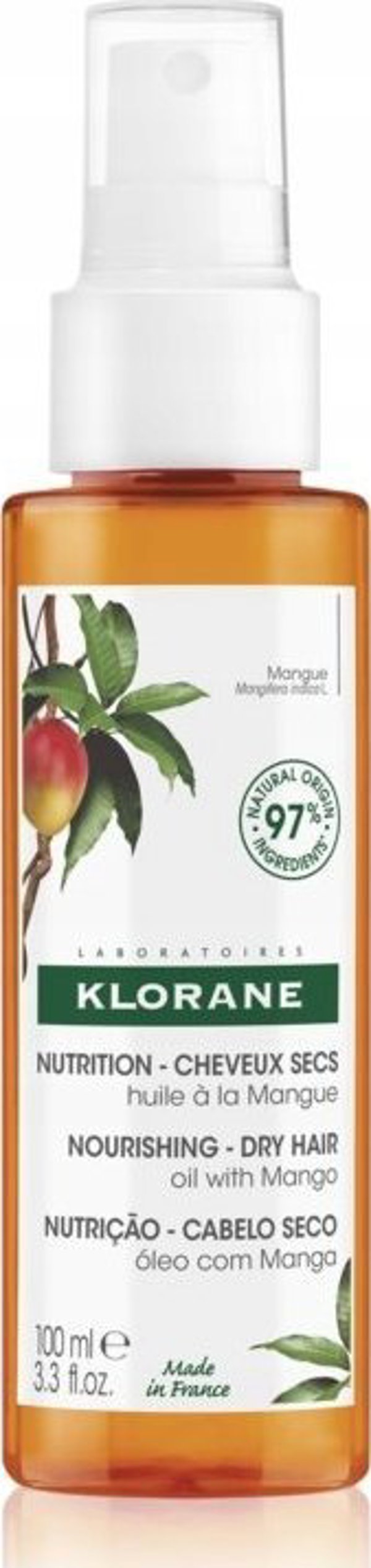 Θρεπτικό λάδι για ξηρά μαλλιά με μάνγκο KLORANE 100ml