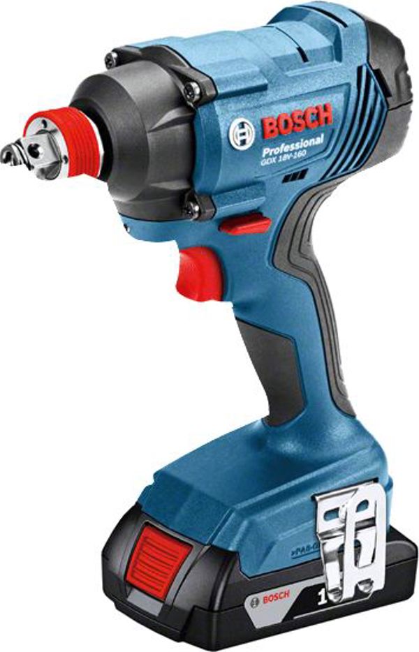 Κρουστικό κλειδί BOSCH GDX 180-LI 18 V 1/4" + 2 x μπαταρία 2 Ah